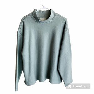 Madewell Seafoam Green Mockneck Knit Top Size S